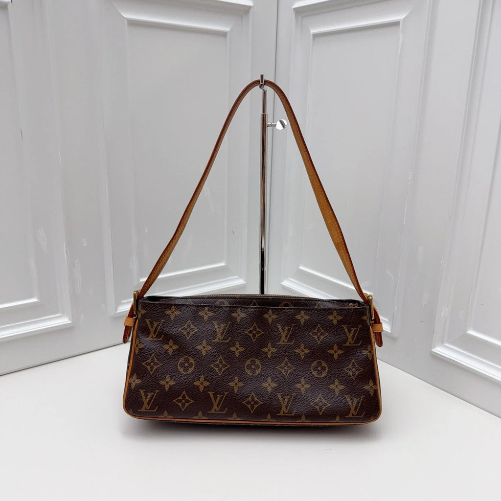 Louis Vuitton Vivacite Monogram Canvas Shoulder Bag Women Classic