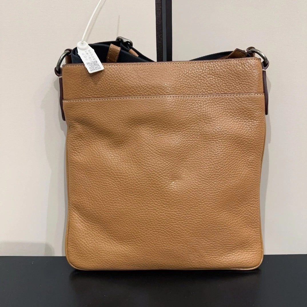 Coach Printed Leather Shoulder Crossbody Bag Brown