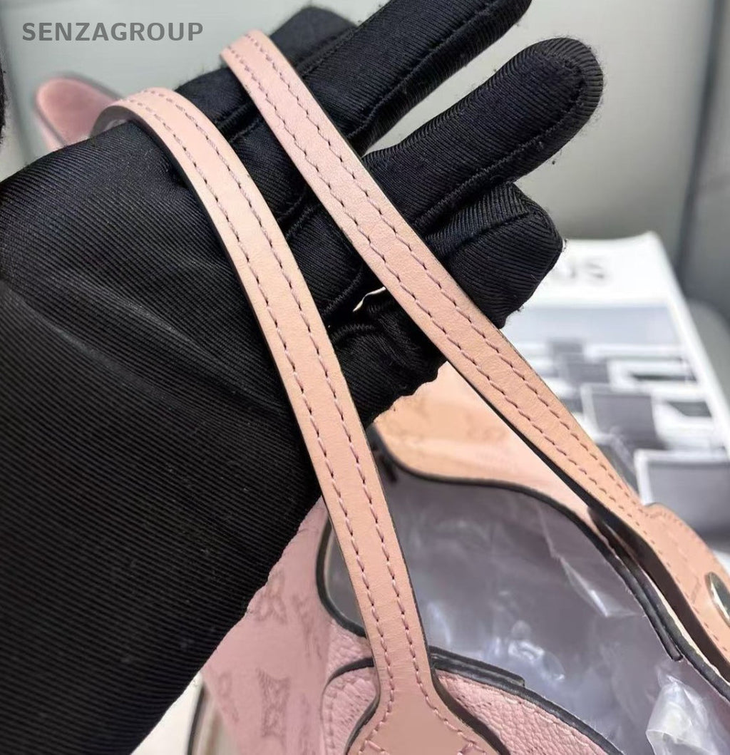 Louis Vuitton Hina PM Monogram Calfskin 2way Shoulder Handbag Women Pink