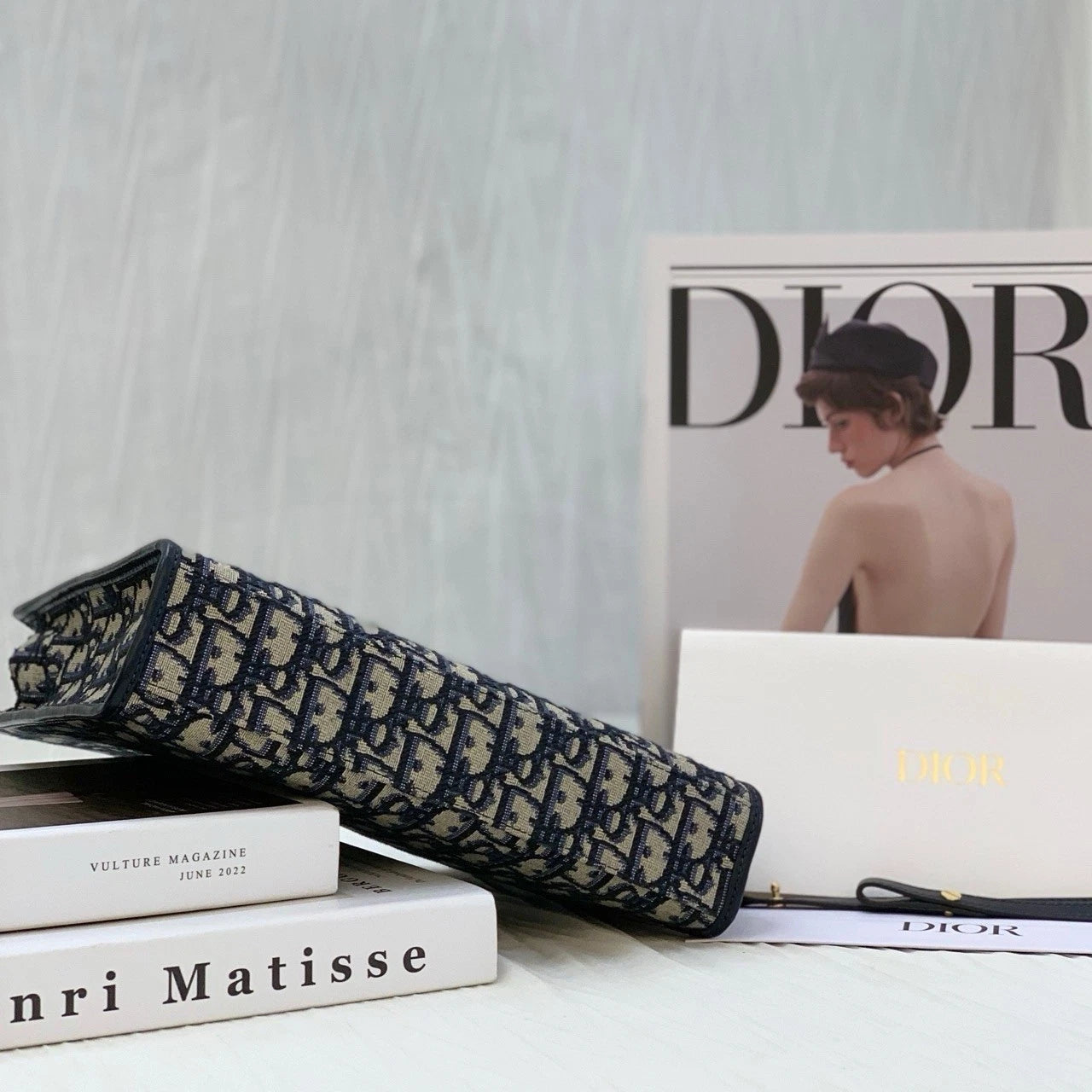 Dior Canvas Oblique Montaigne30 Clutch Crossbody Bag Women