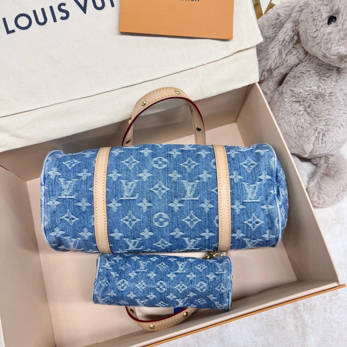 Louis Vuitton Denim Papillon Shoulder Bag For Women