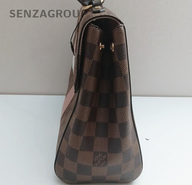 Louis Vuitton Cluny MM Top Handle Bag Brown Pink Gold Women Classic