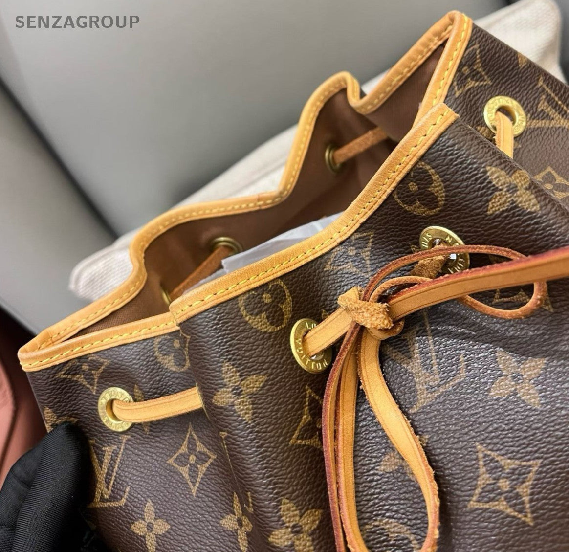 Louis Vuitton Bosphore Monogram Backpack Brown Gold Unisex Adults Classic