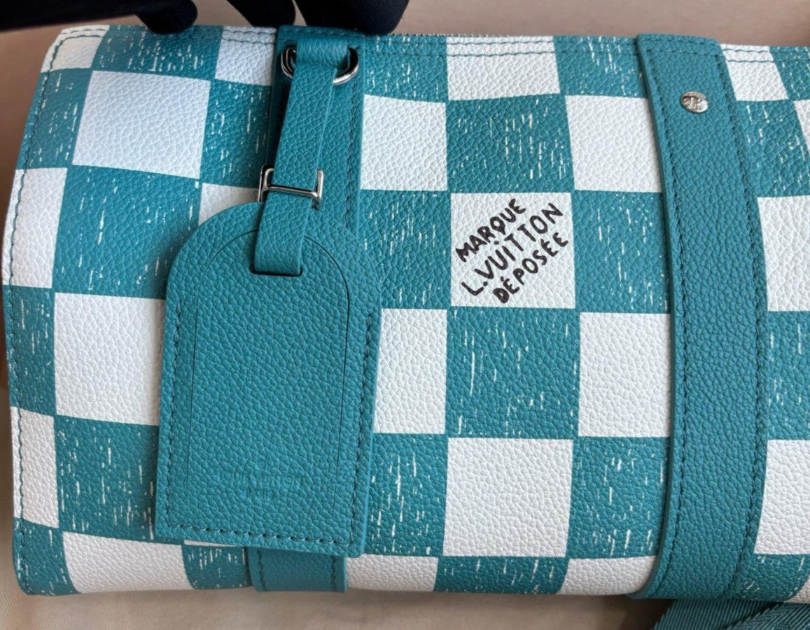 Louis Vuitton City Keepall Damier Shoulder Crossbody Bag Green Almost Brand New