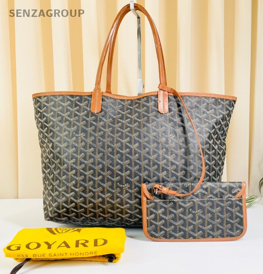 Goyard Monogram Tote MM with Pouch Shoulder bag Classic Women Handbag