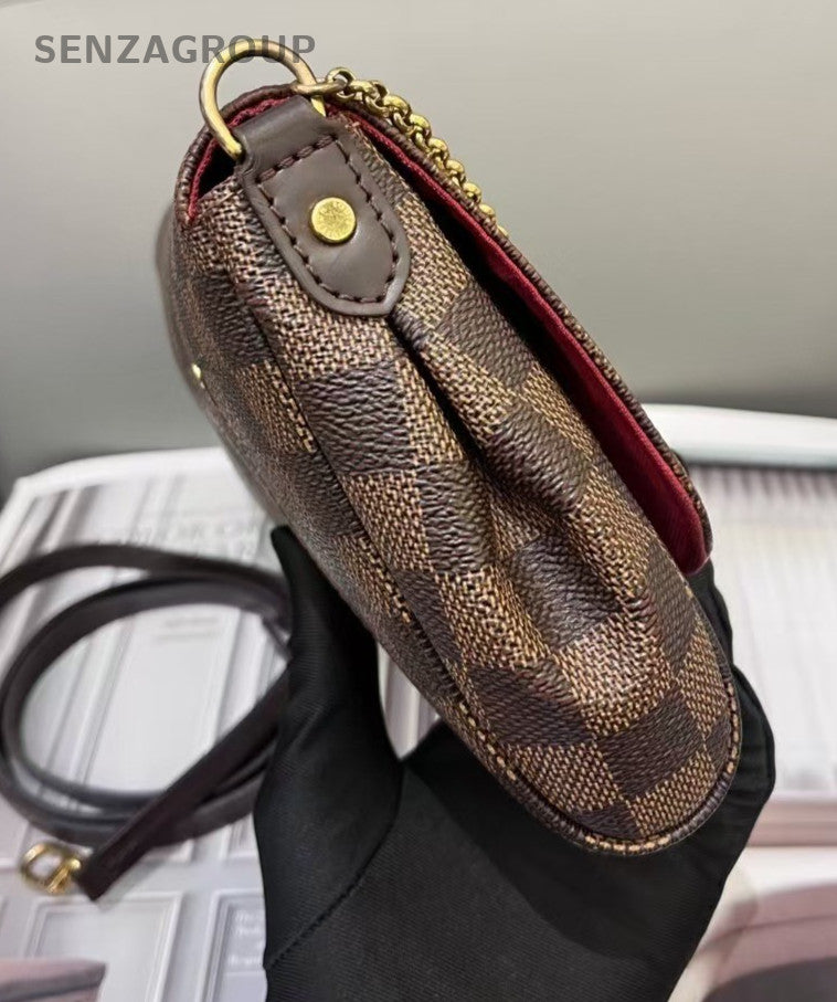 Louis Vuitton Favourite MM Damier Ebene Chain Shoulder bag Crossbody Women