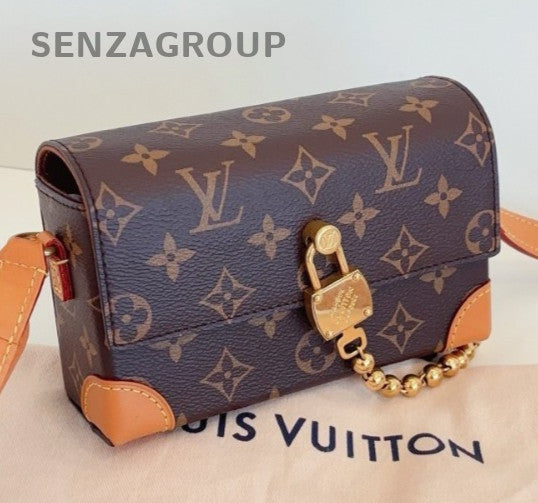 Louis Vuitton Steamer Mini Monogram Shoulder Bag Crossbody Brown Gold Women