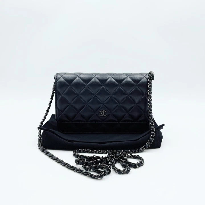 Chanel So Black Lambskin WOC Crossbody Bag For Women