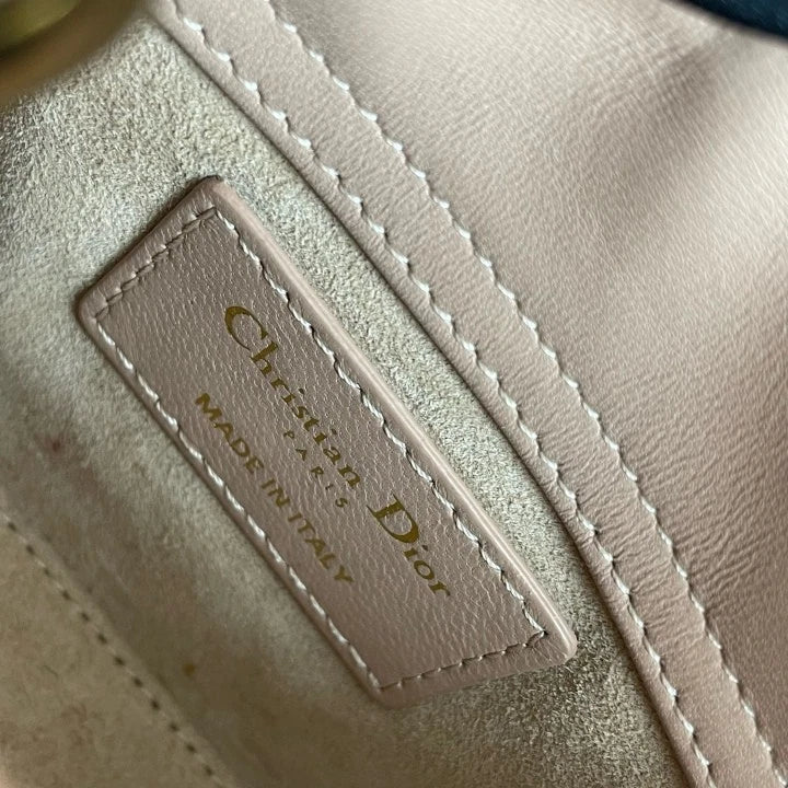 Dior Lady Dior Lambskin Pink Top Handle Excellent