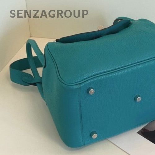 Hermes Lindy26 Shoulder Bag Green Silver Used Women Classic Designer