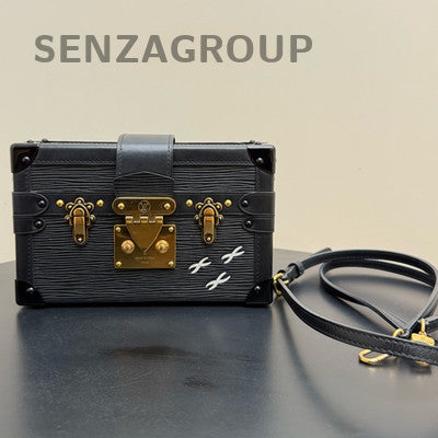 Louis Vuitton Black Gold Epi Leather Trunk Shoulder Bag Classic