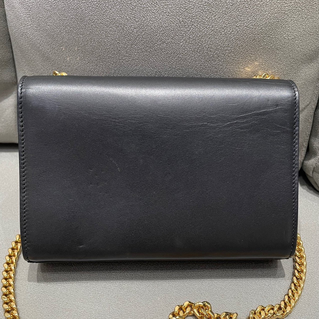 Saint Laurent YSL Tassel Chain Shoulder Crossbody Bag Black Gold Classic