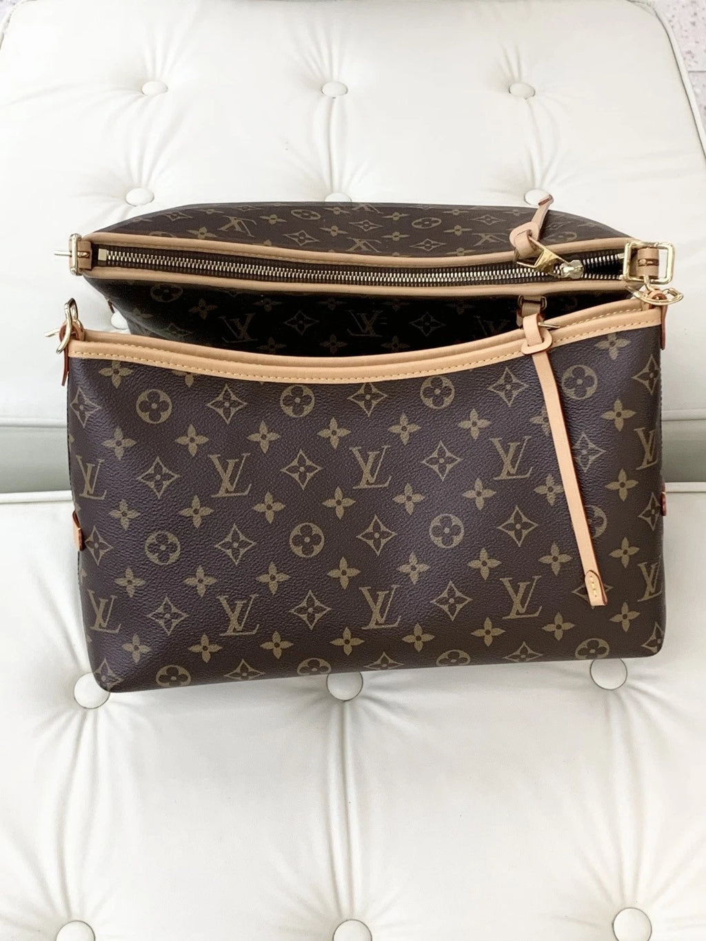 Louis Vuitton Carryall Monogram 2Ways Shoulder Crossbody Bag Brown Women S