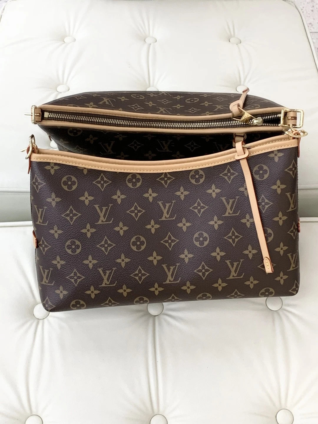 Louis Vuitton Carryall Monogram 2Ways Shoulder Crossbody Bag Brown Women S