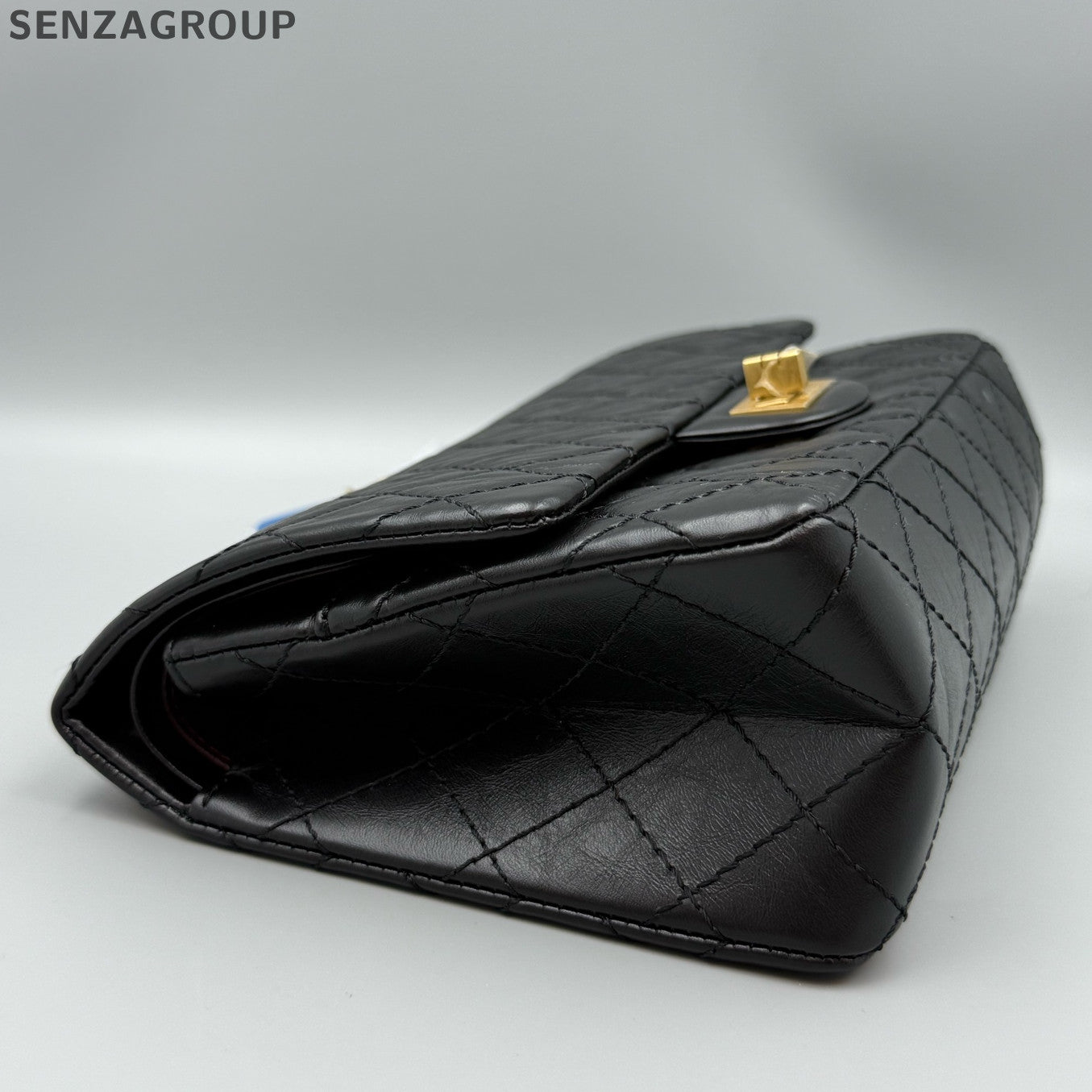 Chanel 2.55 Small Black Caviar Gold Chain Shoulder Bag Classic