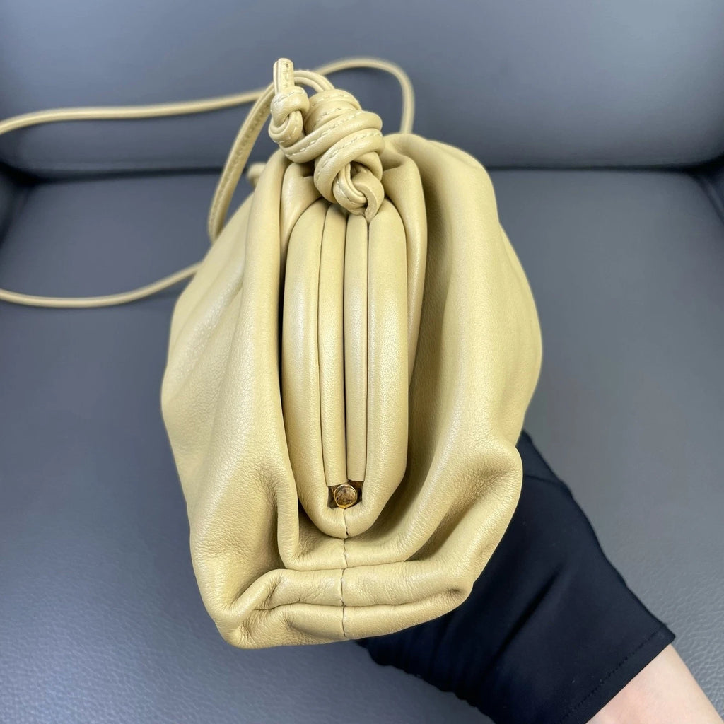 Bottega Veneta Mini Yellow Calfskin Cloud Shoulder Crossbody Women