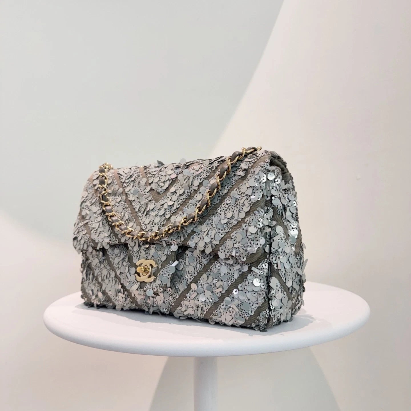 Chanel Sequin CC Flap Bag Shoulder &amp; Crossbody Bag