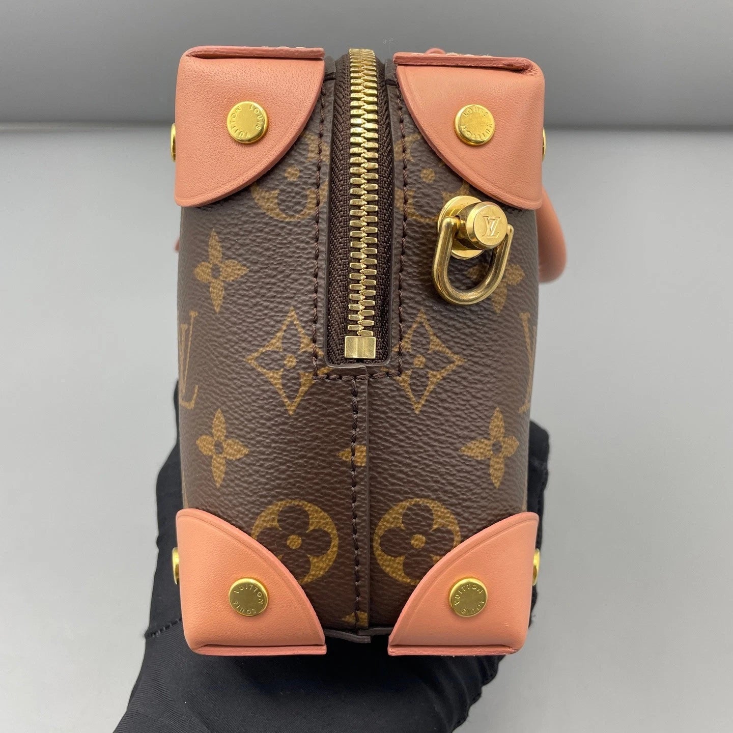 Louis Vuitton Soft Trunk Mini Monogram Canvas Top Handle Crossbody Bag Women