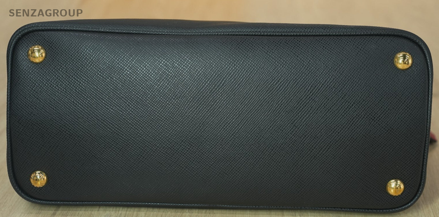 PRADA Saffiano Double Shoulder Handbag