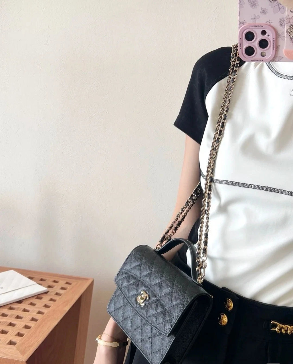 Chanel 3-in-1 Grained Calfskin Backpack Shoulder Handbag For Women
