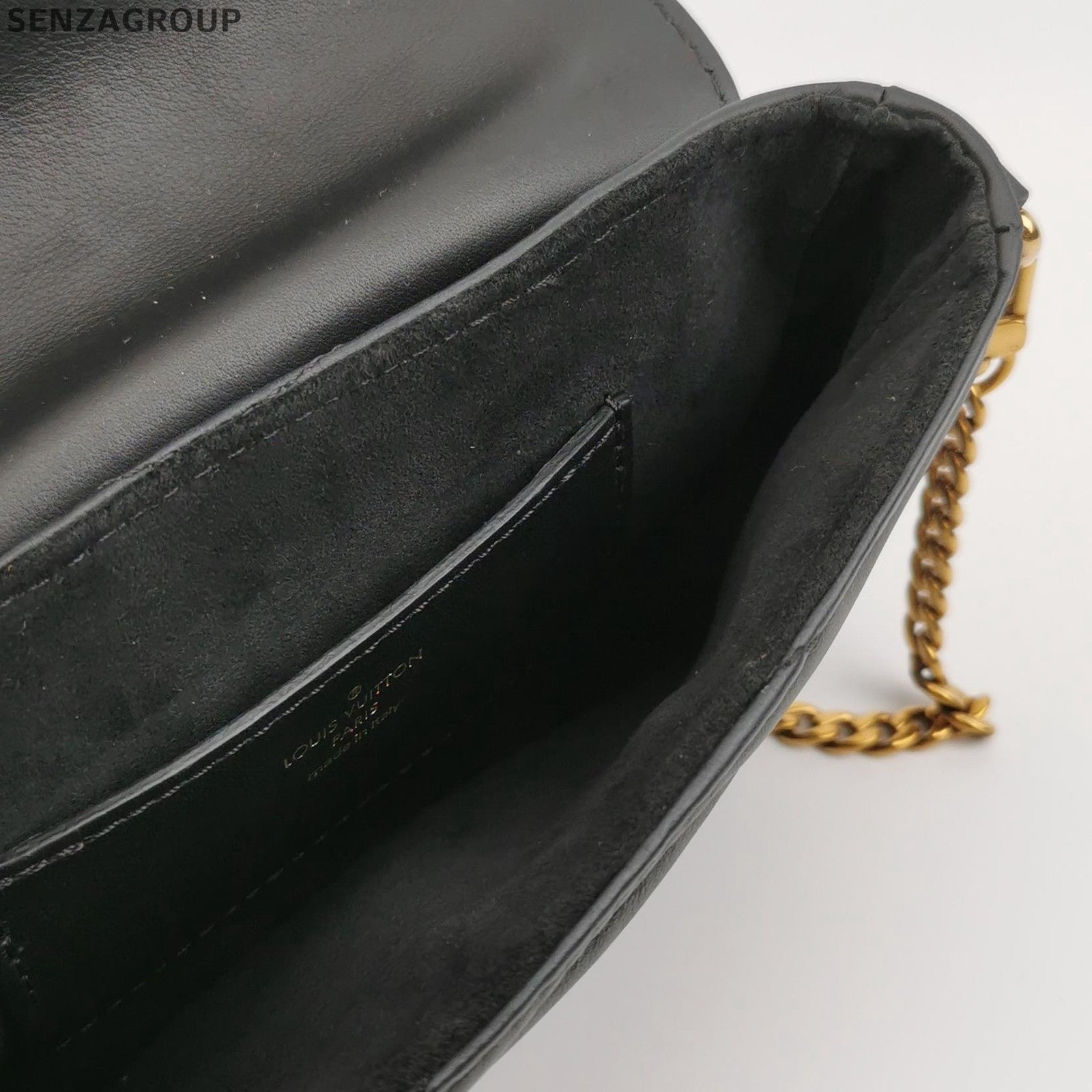 Louis Vuitton New Wave Chain Shoulder Crossbody Bag Black Gold
