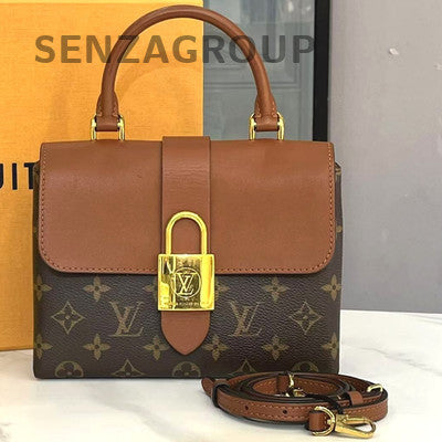 Louis Vuitton Locky Handbag Shoulder Bag Brown Gold Women Classic