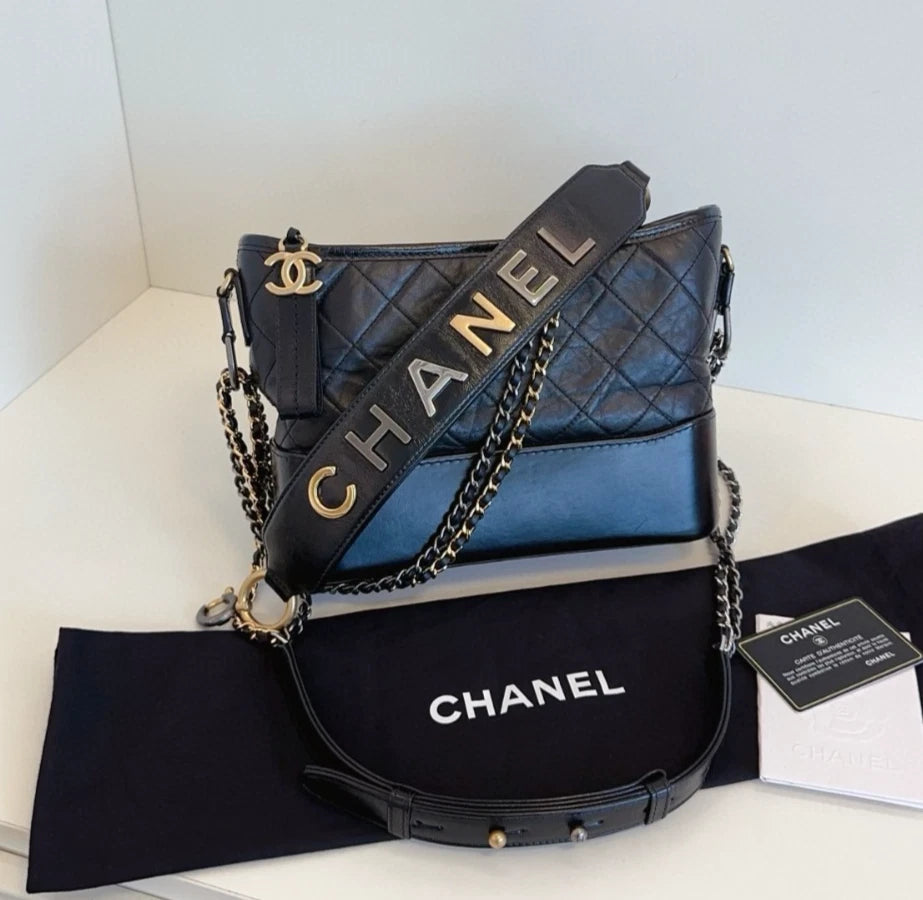 Chanel Gabrielle MM Shoulder Bag Crossbody Bag Black Women Fashion