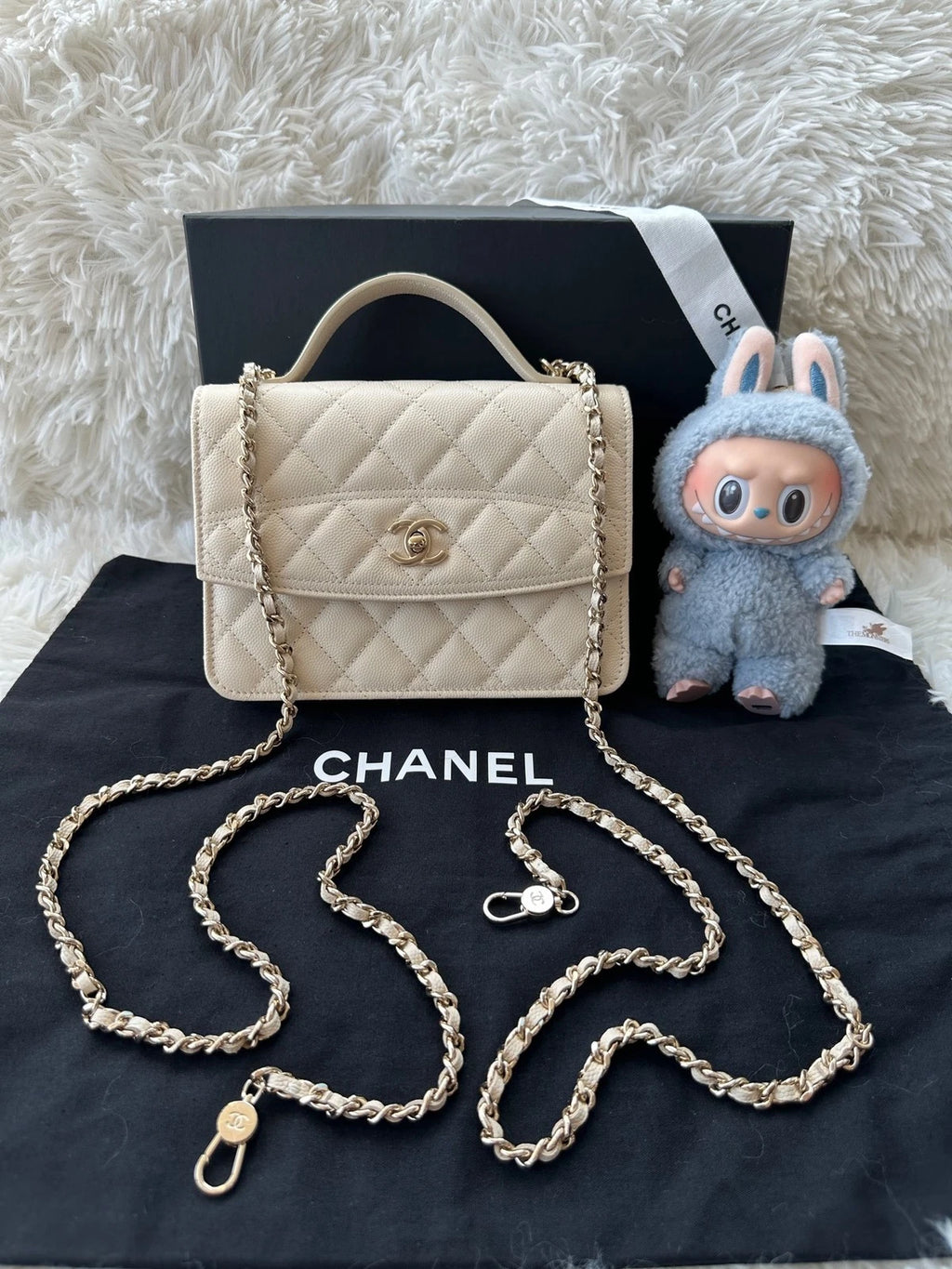 CHANEL Leather Backpack Shoulder Crossbody Handbag For Women