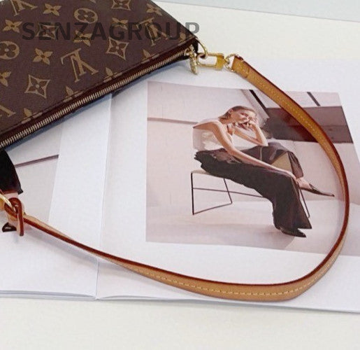 Louis Vuitton Pochette Accessories Monogram Shoulder Bag Brown Women Classic