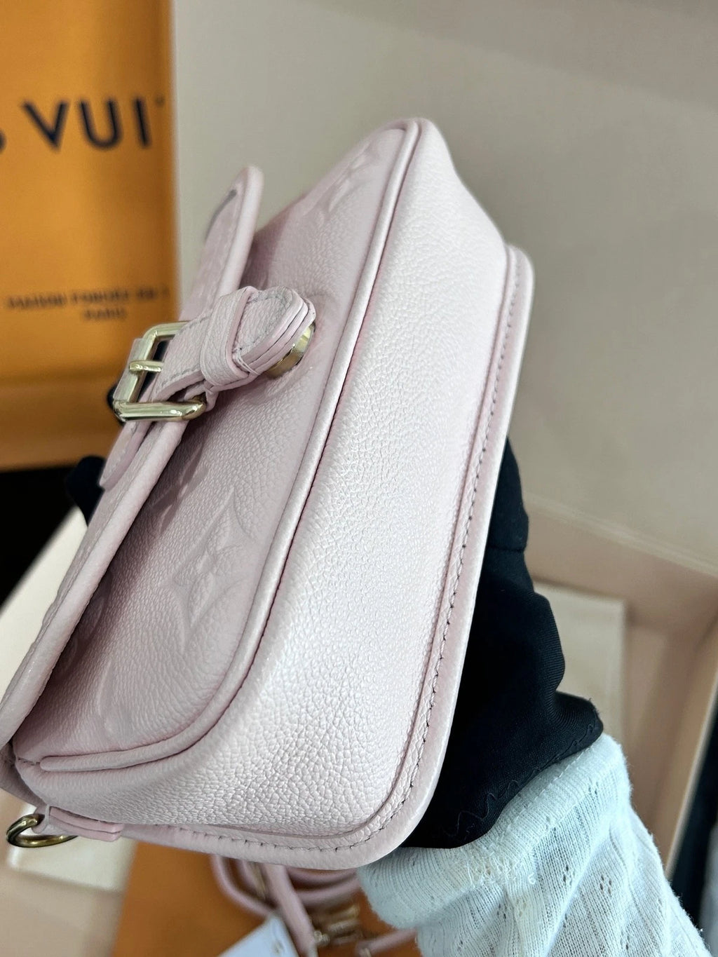 Louis Vuitton Pink Mini Baguette Shoulder Bag For Women
