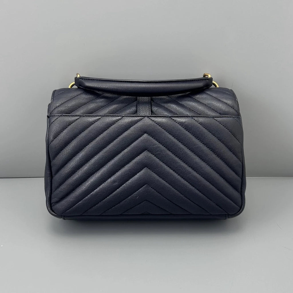 Saint Laurent Envelope Bag MM Chain Top Handle Crossbody Bag Blue Women