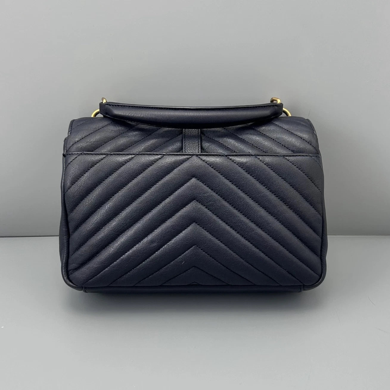 Saint Laurent Envelope Bag MM Chain Top Handle Crossbody Bag Blue Women