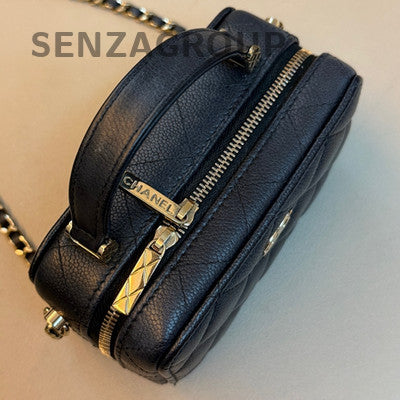 Chanel Black Gold Mini Camera Bag Chain Shoulder Crossbody Bag Women