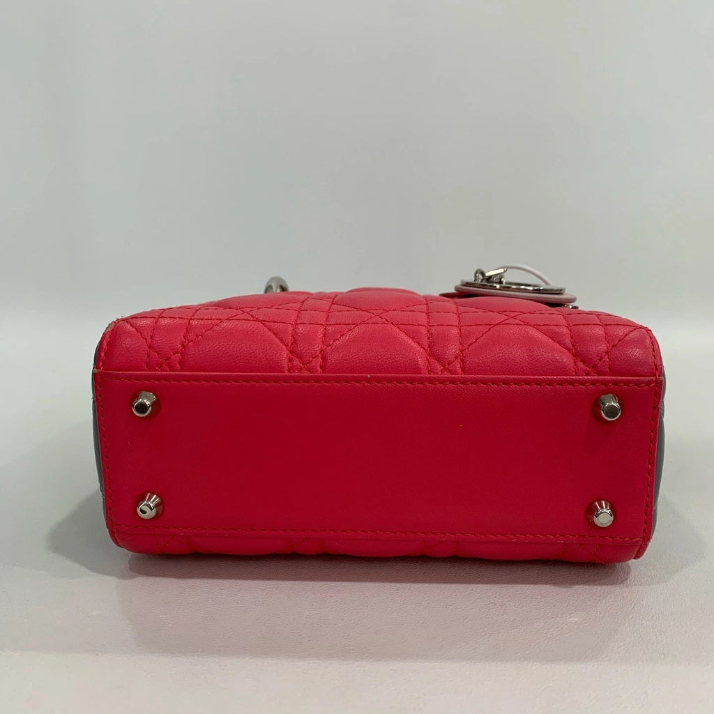 Dior Lady Dior Handbag Top Handle Excellent