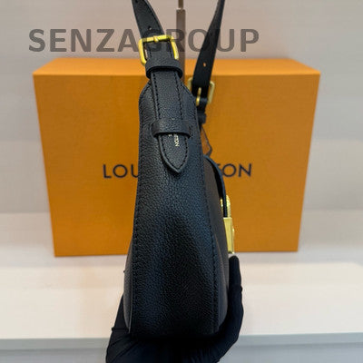 Louis Vuitton Lockit Hobo Black Gold Shoulder Bag Women Classic