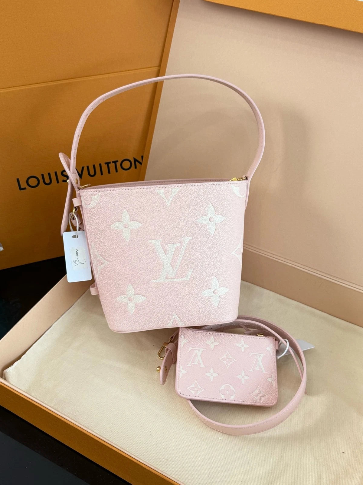 Louis Vuitton Allin BB Sakura Pink Full Leather Bag For Women