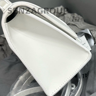 Balenciaga Hourglass PM White Handbag Shoulder Bag Classic Fashion Women
