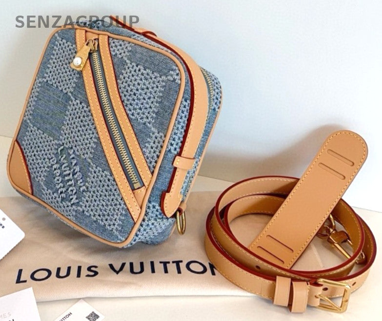 Louis Vuitton Chess 3D Damier Ebene Denim Shoulder bag Crossboy Almost Brand NEW