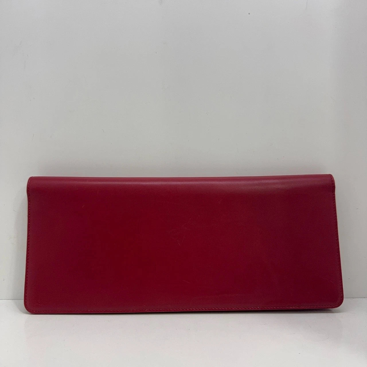 YSL Red Leather Clutch Evening Bag For Women Rare