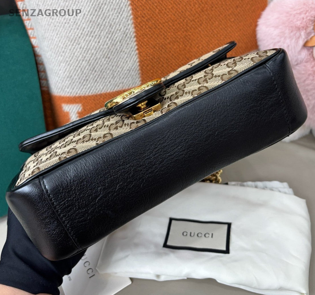 Gucci Marmont26 Chain Shoulder Bag Crossbody Brown Gold Used Women Classic