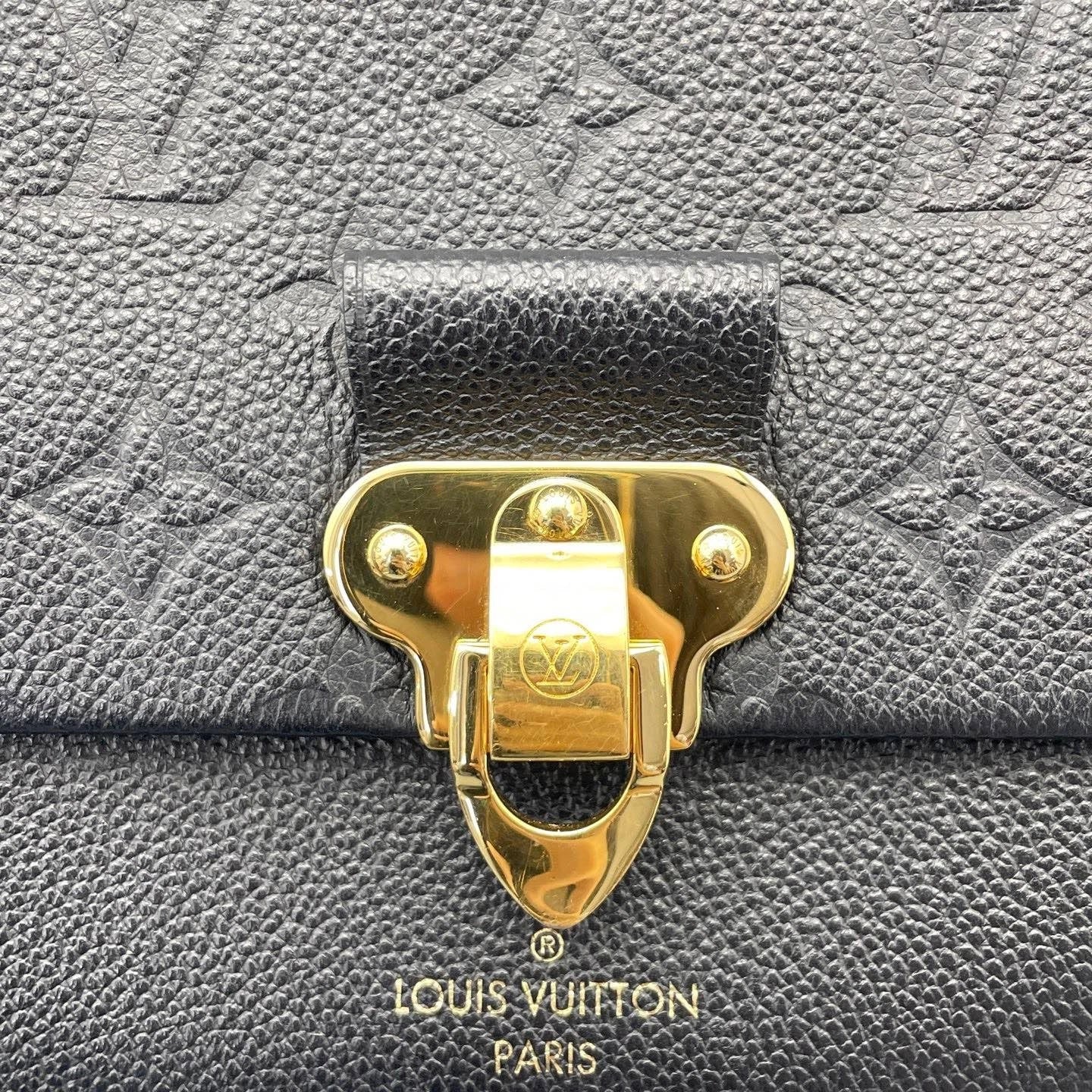 Louis Vuitton Vavin BB Chain Shoulder Bag Black Gold Hardware Women