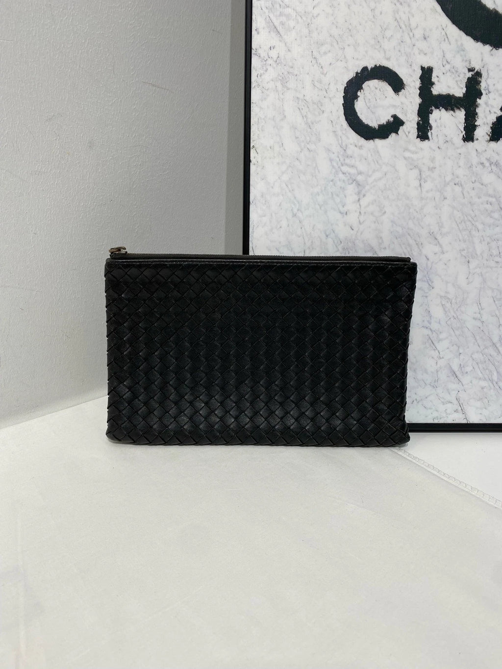 Bottega Veneta Black Leather Clutch for Women