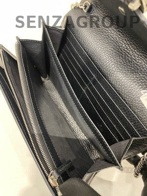 Gucci Dionysus WOC Chain Shoulder Crossbody Bag Black Silver Classic Women