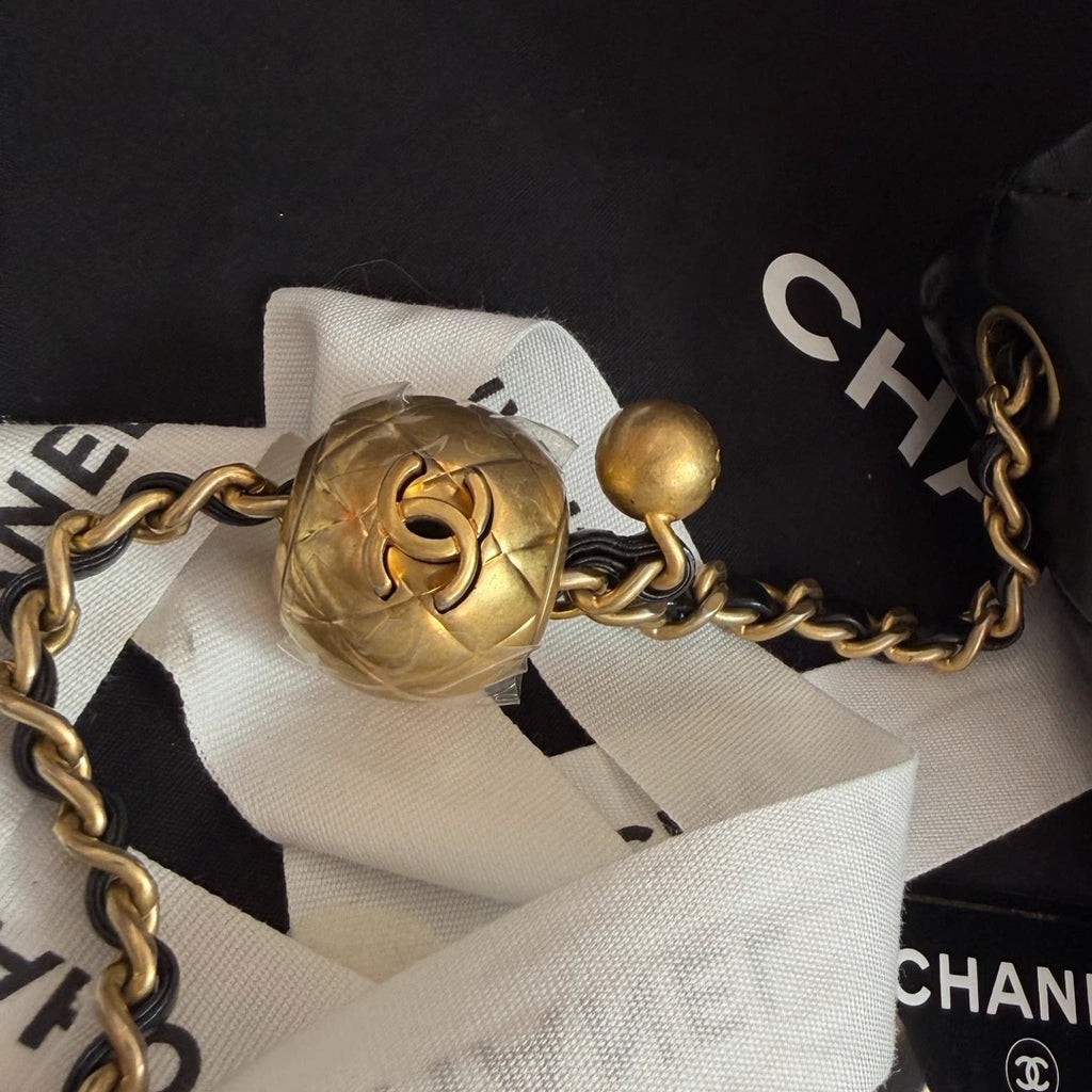 Excellent Chanel Classic Flap Big Mini Gold Ball Chain Shoulder Bag Crossbody