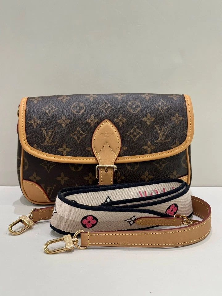 Louis Vuitton Canvas Baguette Shoulder Bag For Women