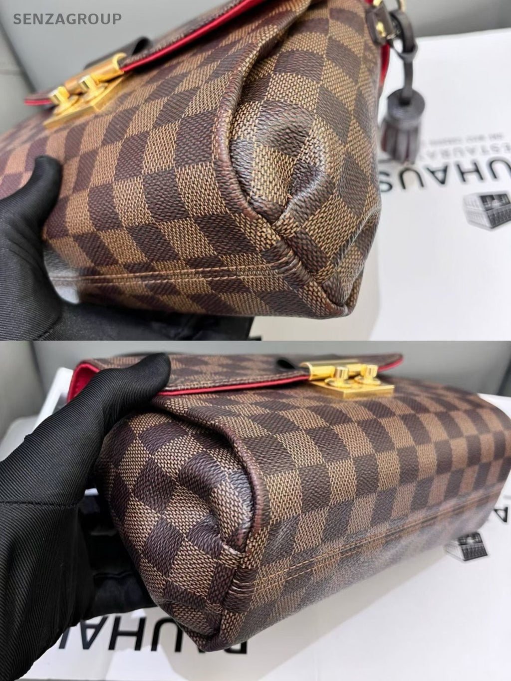 Louis Vuitton Croisette Damier Ebene Messenger Top Handle Shoulder Crossbody Bag