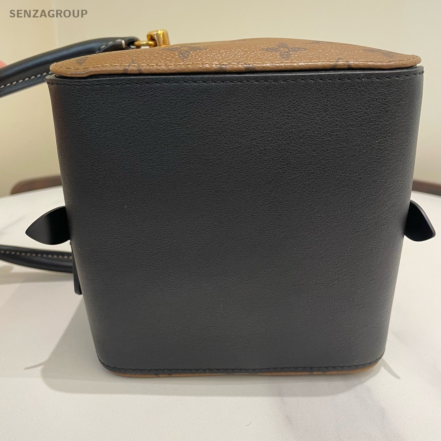 Louis Vuitton Monogram Chain Top Handle Shoulder Bag Brown Black Women Classic