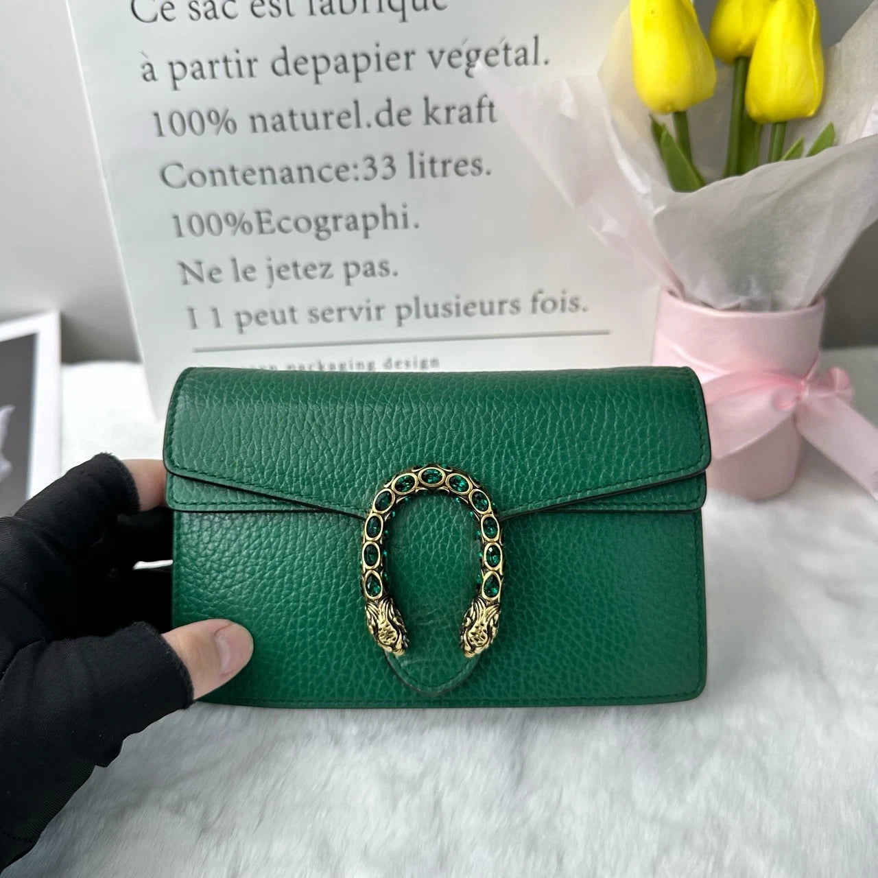 GUCCI Dionysus Mini Buckle Chain Crossbody Bag For Women