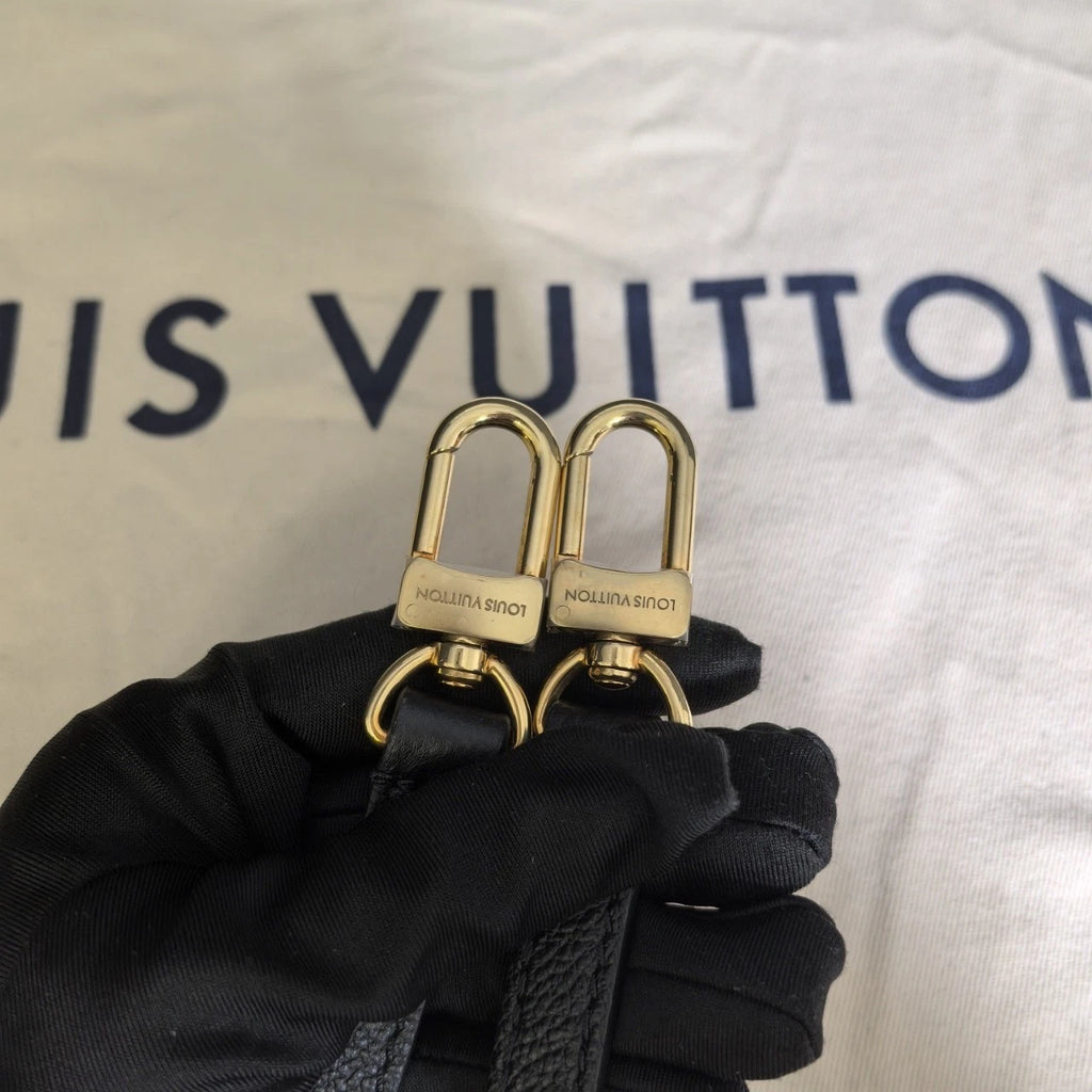 Louis Vuitton Onthego Small Black Leather Tote Bag For Women