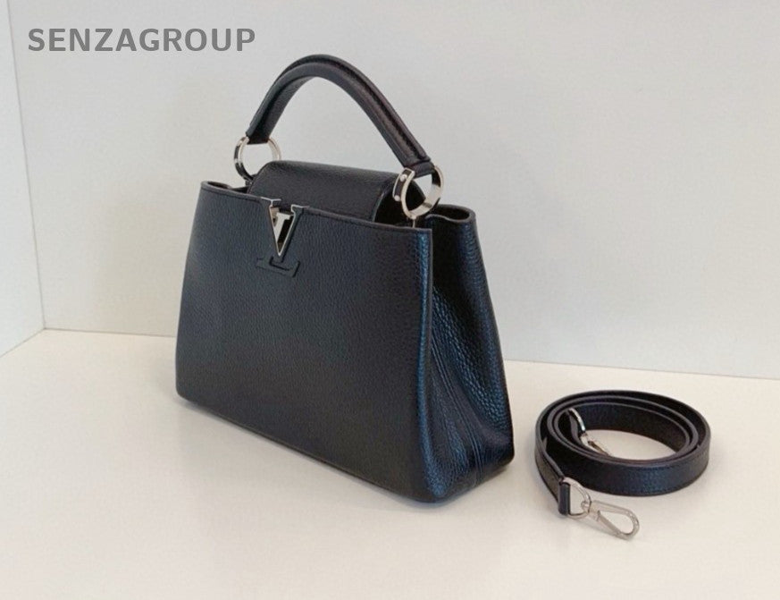 Louis Vuitton Capucines BB Top Handle Shoulder Crossbody Women Bag Blue